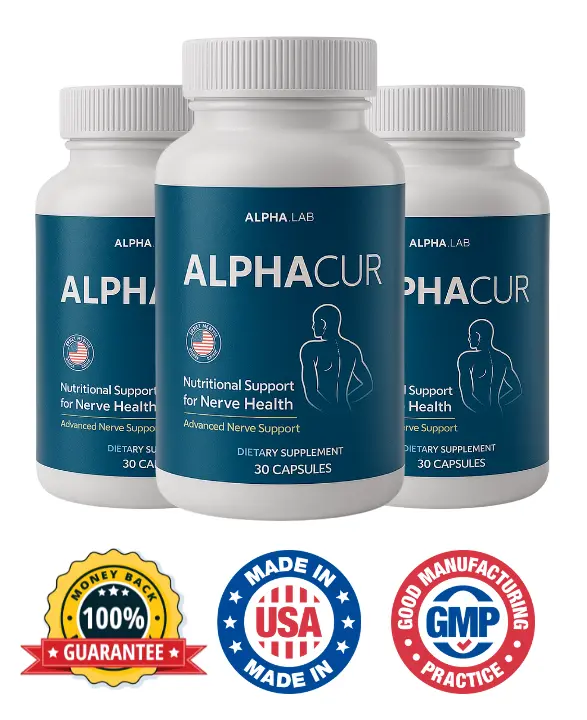 AlphaCur Natural Neuropathy Relief Supplement - 6 Bottle Package